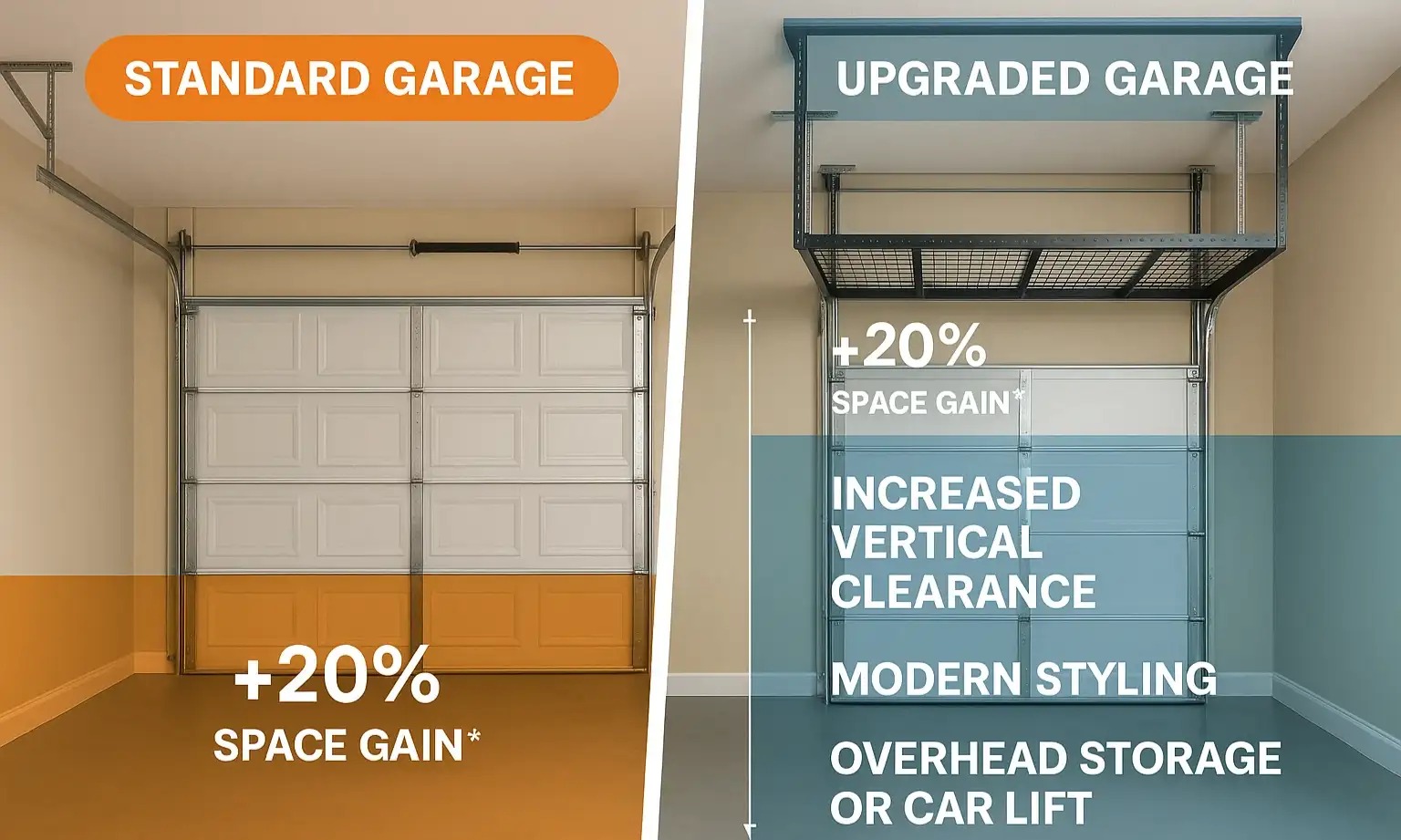standard lift vs high lift overhead door